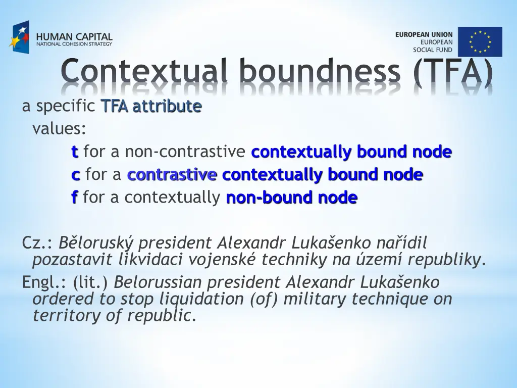 contextual boundness tfa a specific tfa attribute