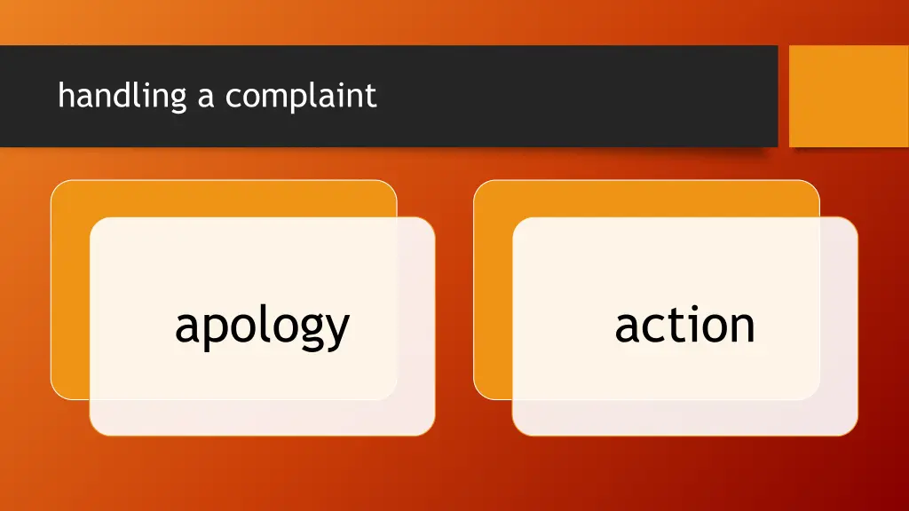 handling a complaint