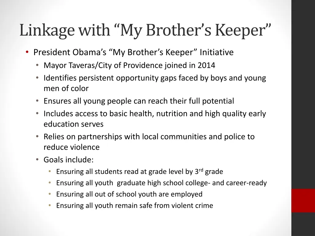 linkage with my brother s keeper