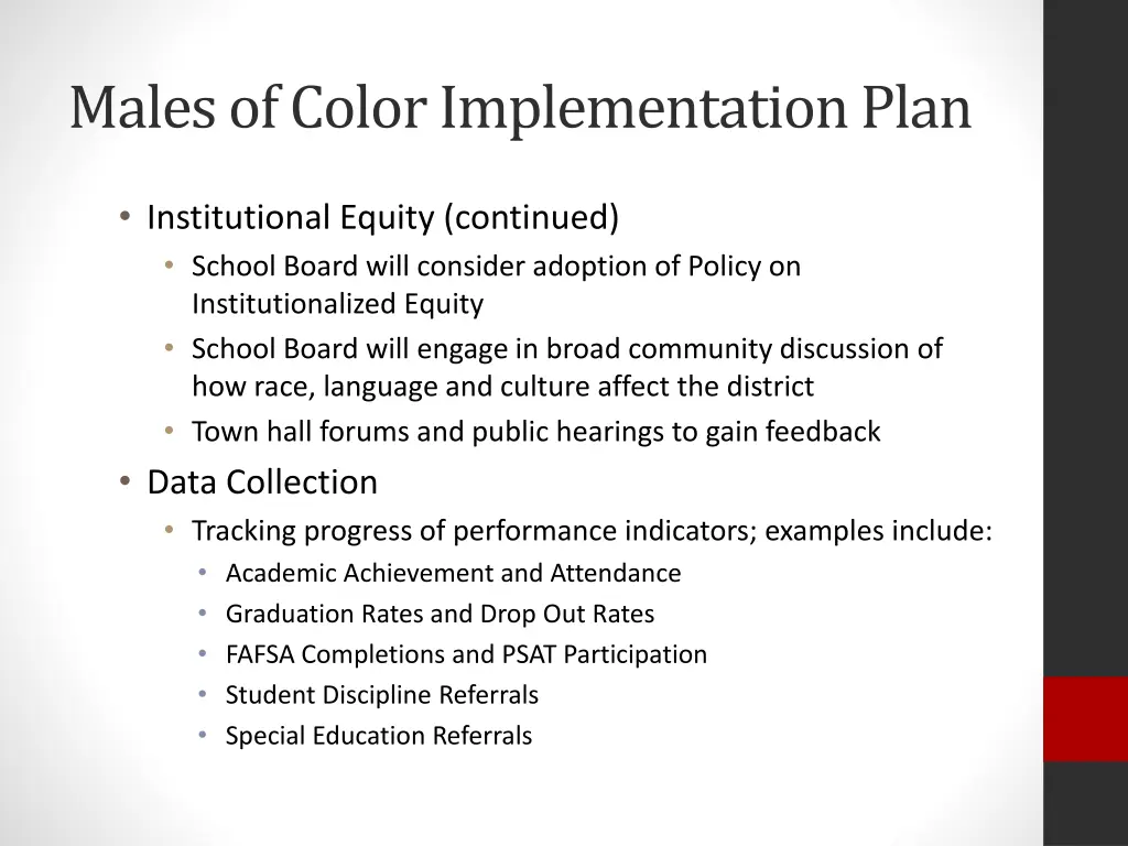 males of color implementation plan 1
