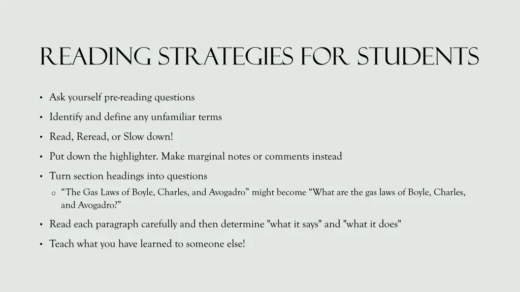 reading strategies for students