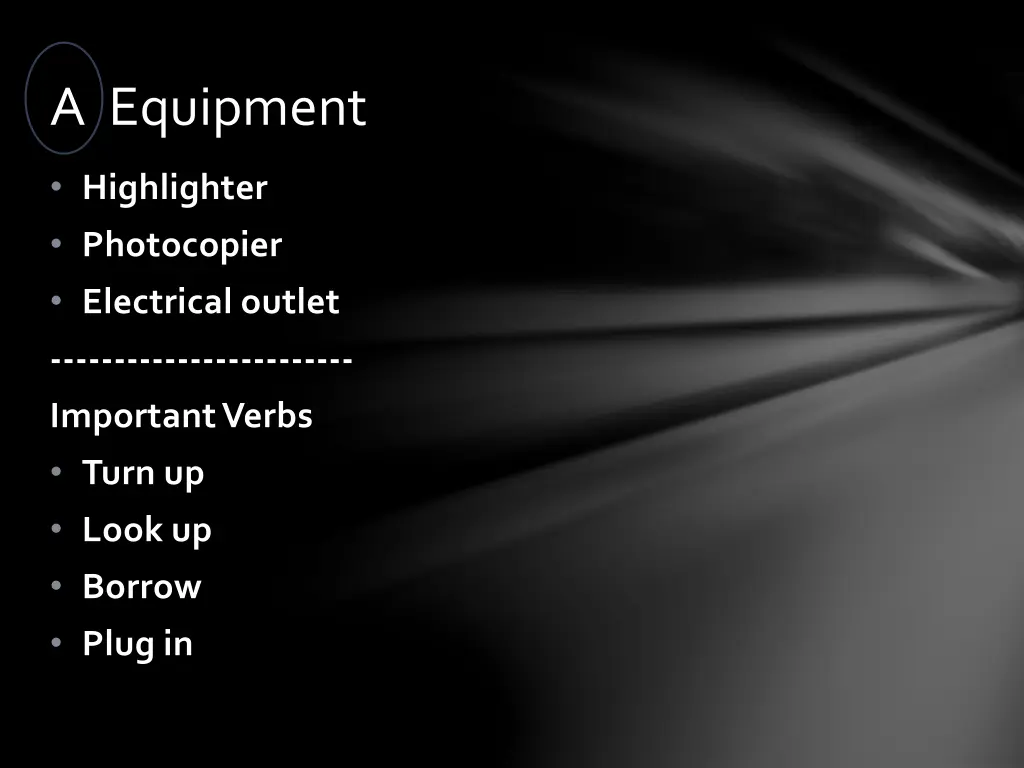a equipment
