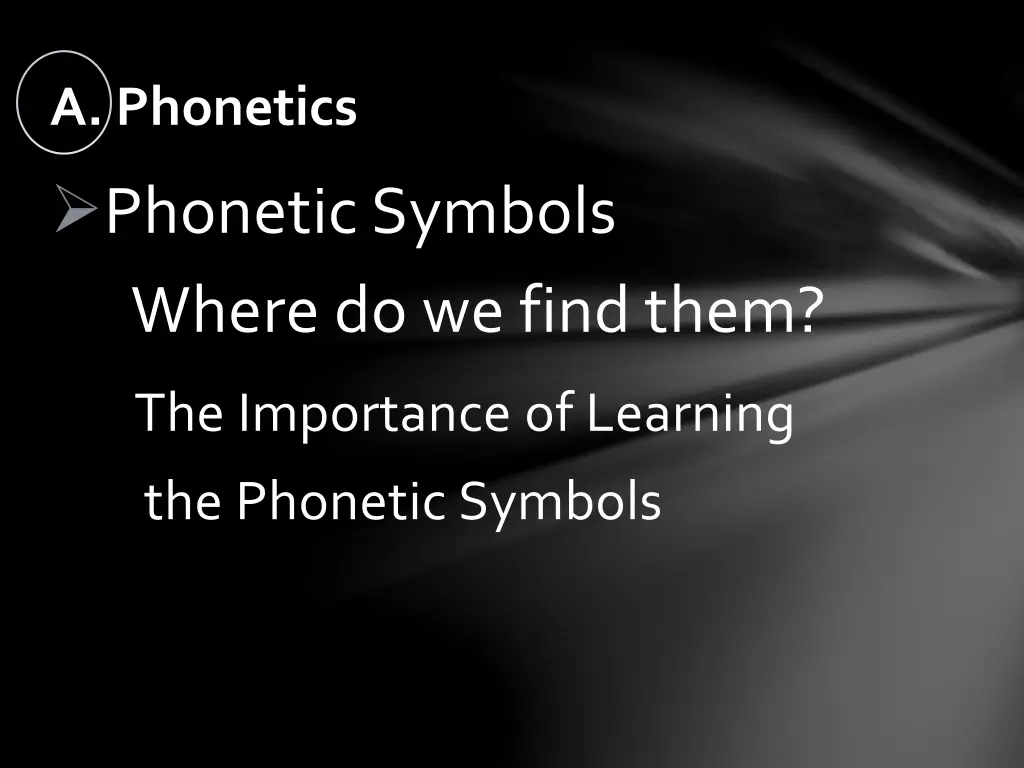 a phonetics