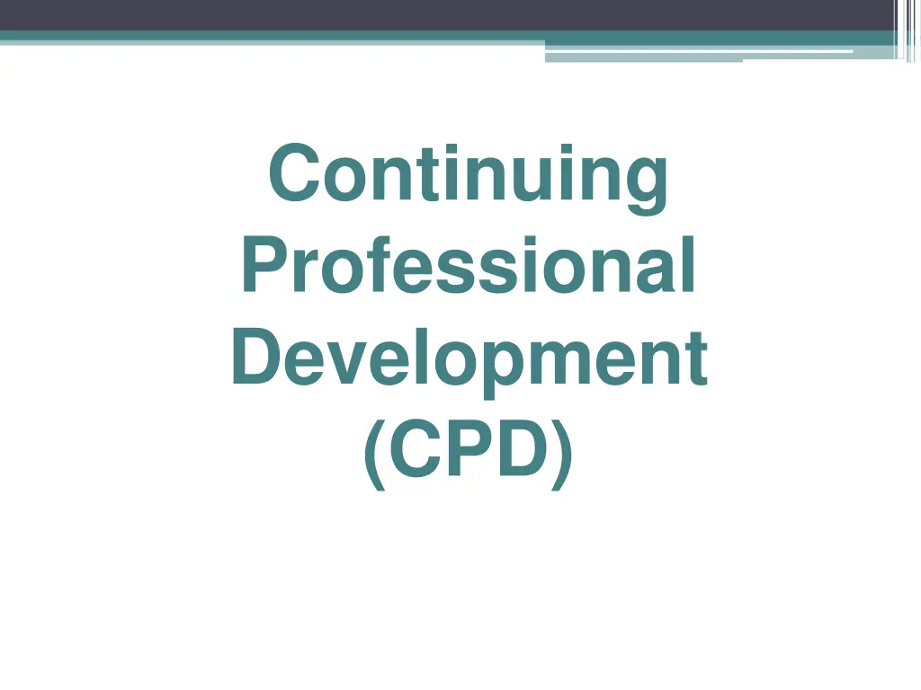 continuing professional development cpd