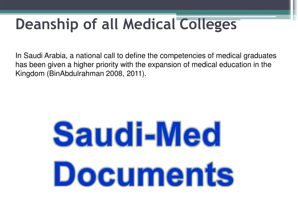 deanship of all medical colleges