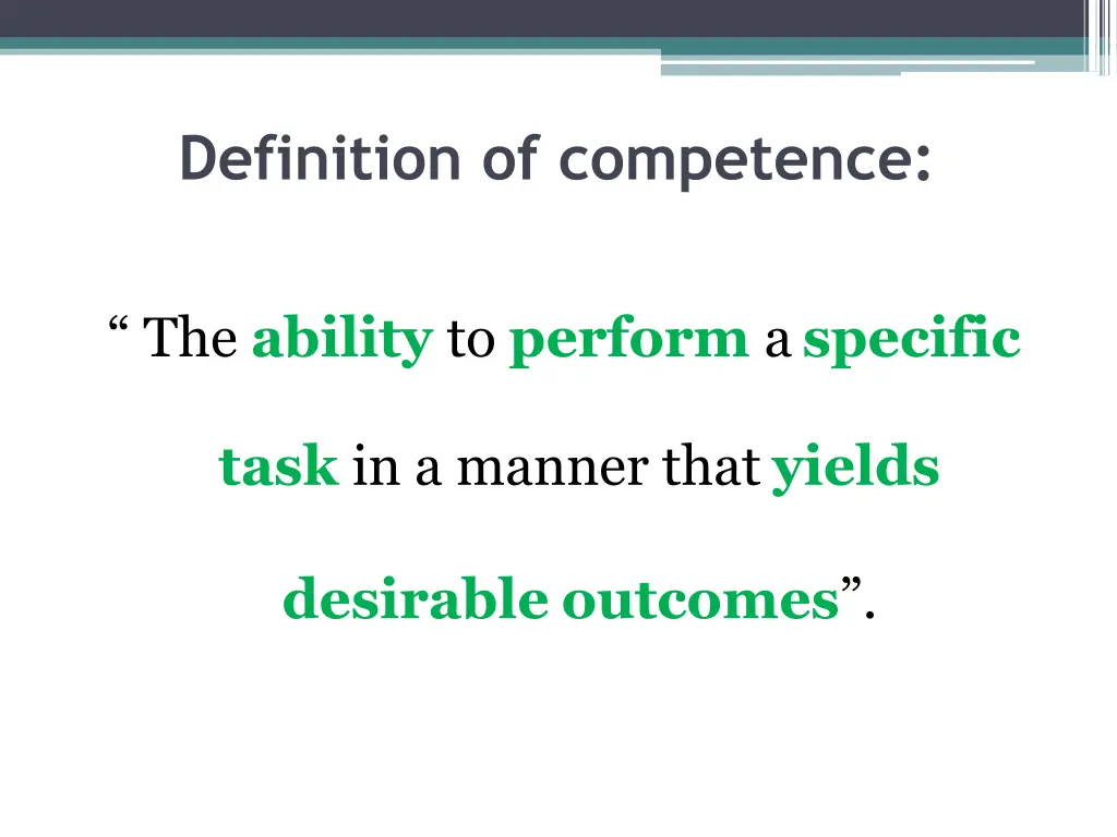 definition of competence