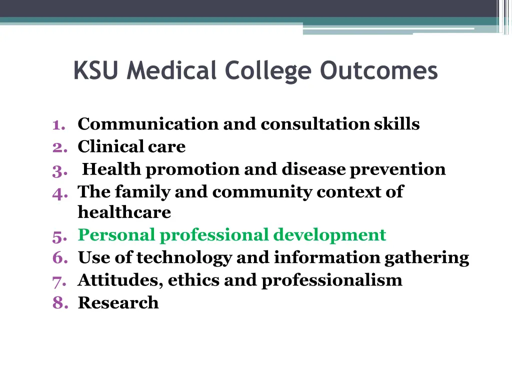 ksu medical college outcomes