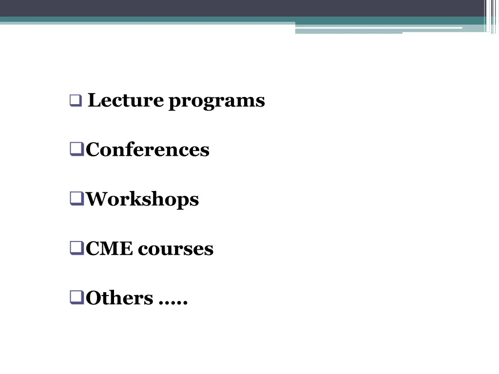 lecture programs