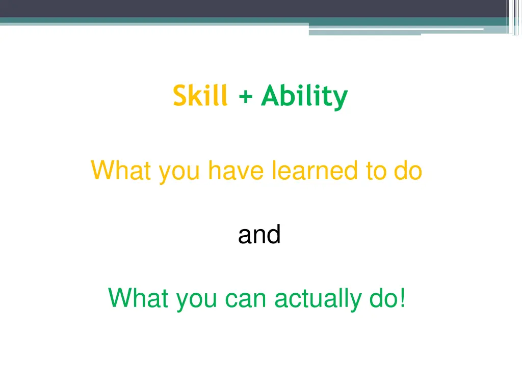 skill ability