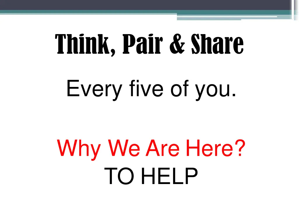 think pair share