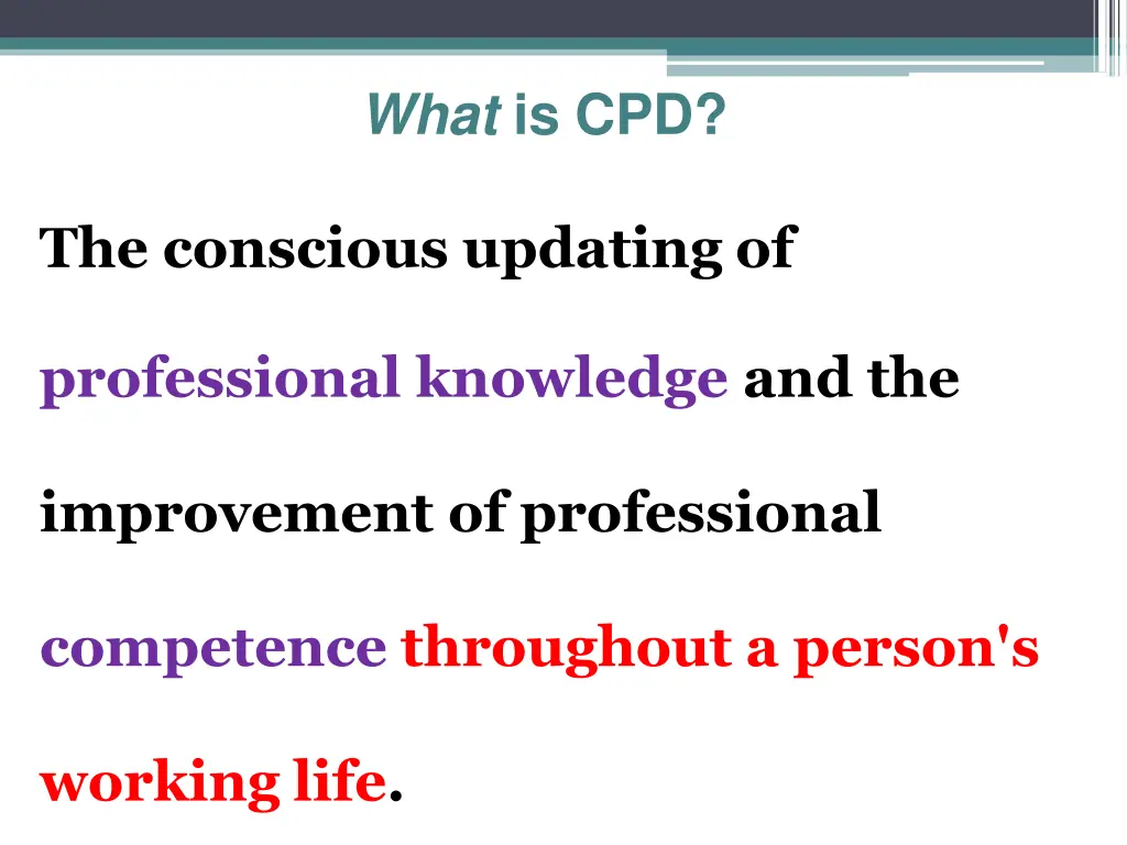 what is cpd