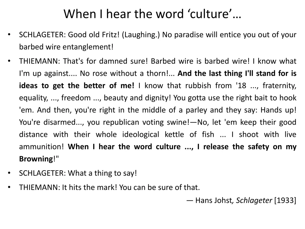 when i hear the word culture