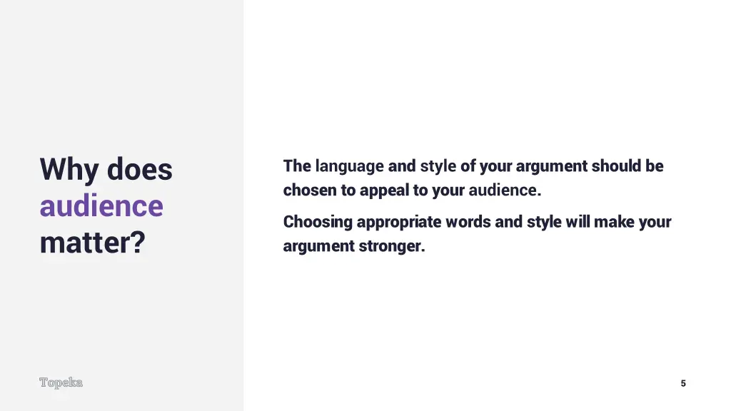 why does audience matter