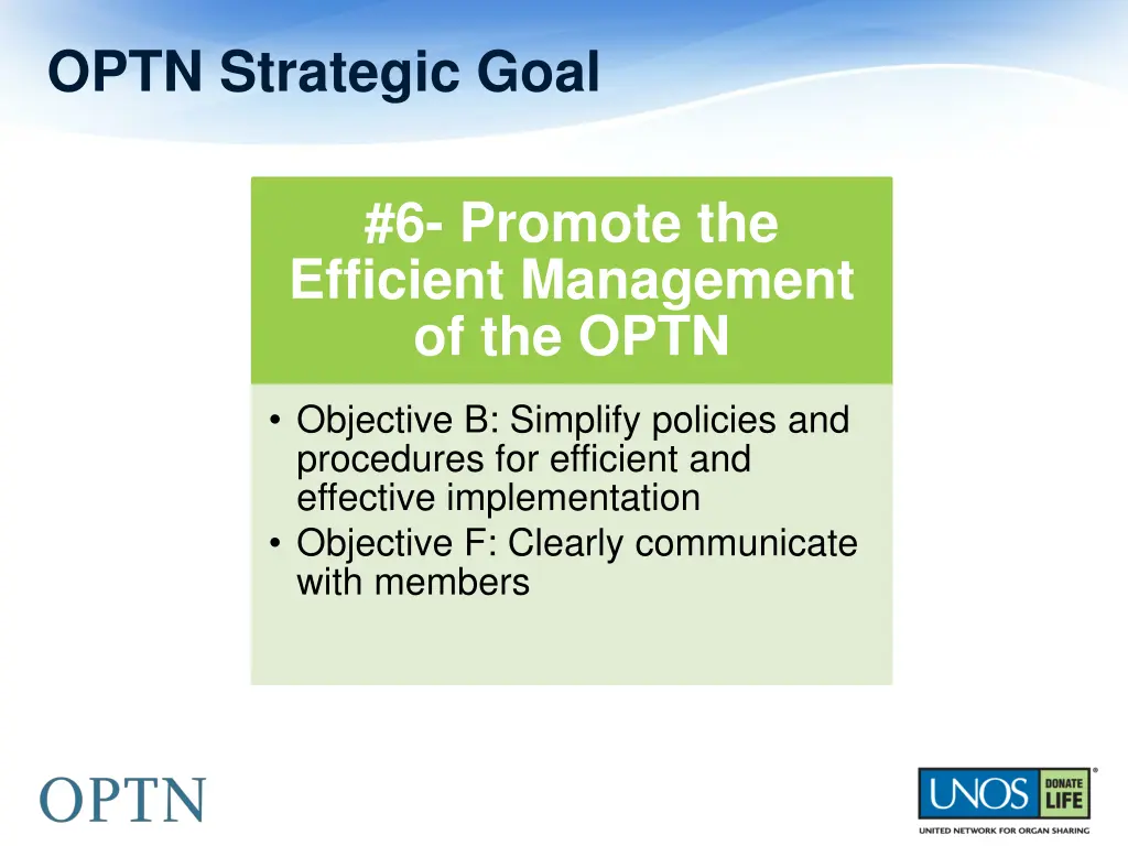 optn strategic goal