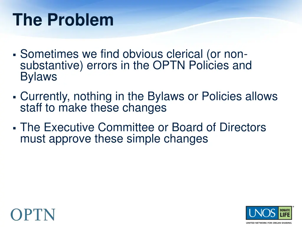 the problem