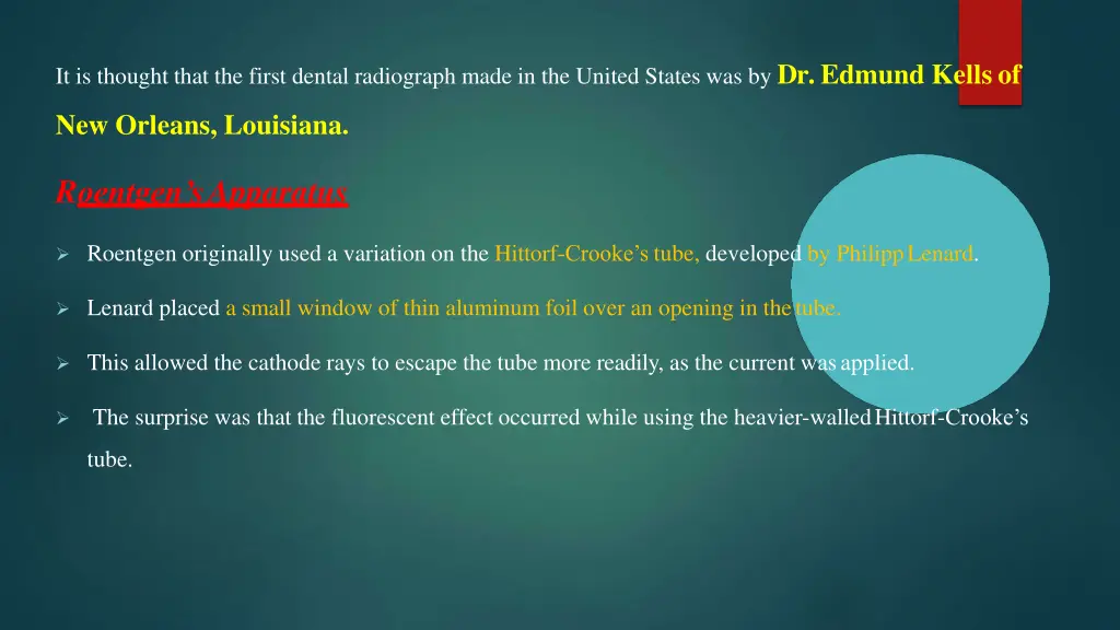it is thought that the first dental radiograph