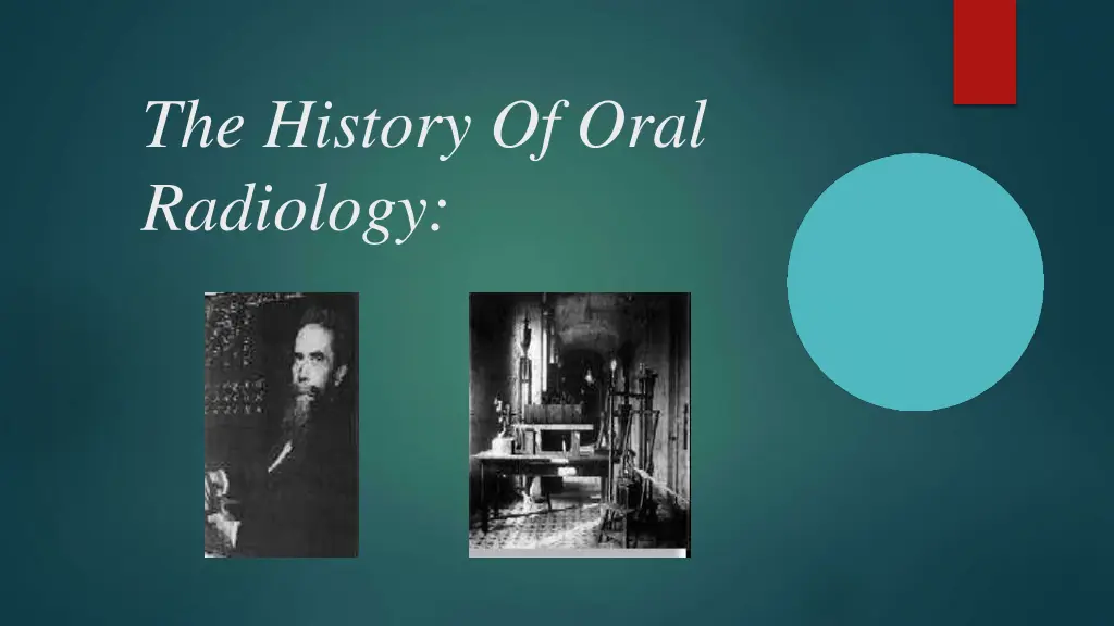 the history of oral radiology