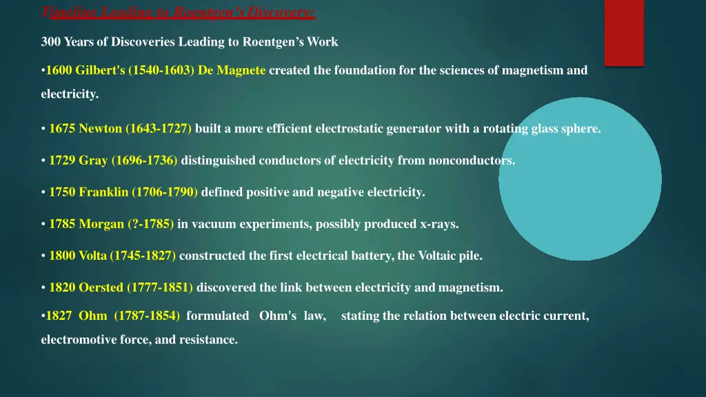 timeline leading to roentgen s discovery