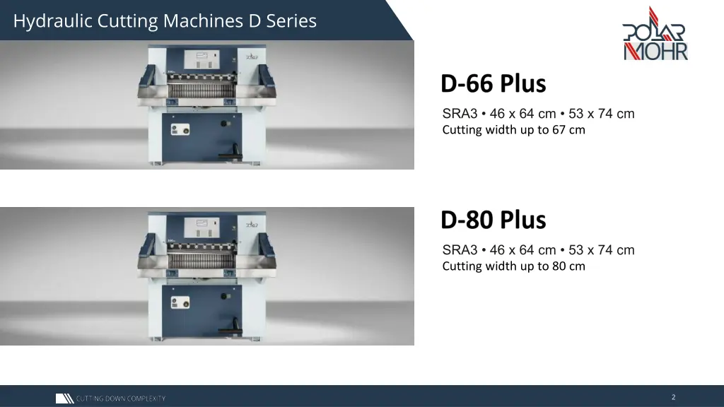 hydraulic cutting machines d series