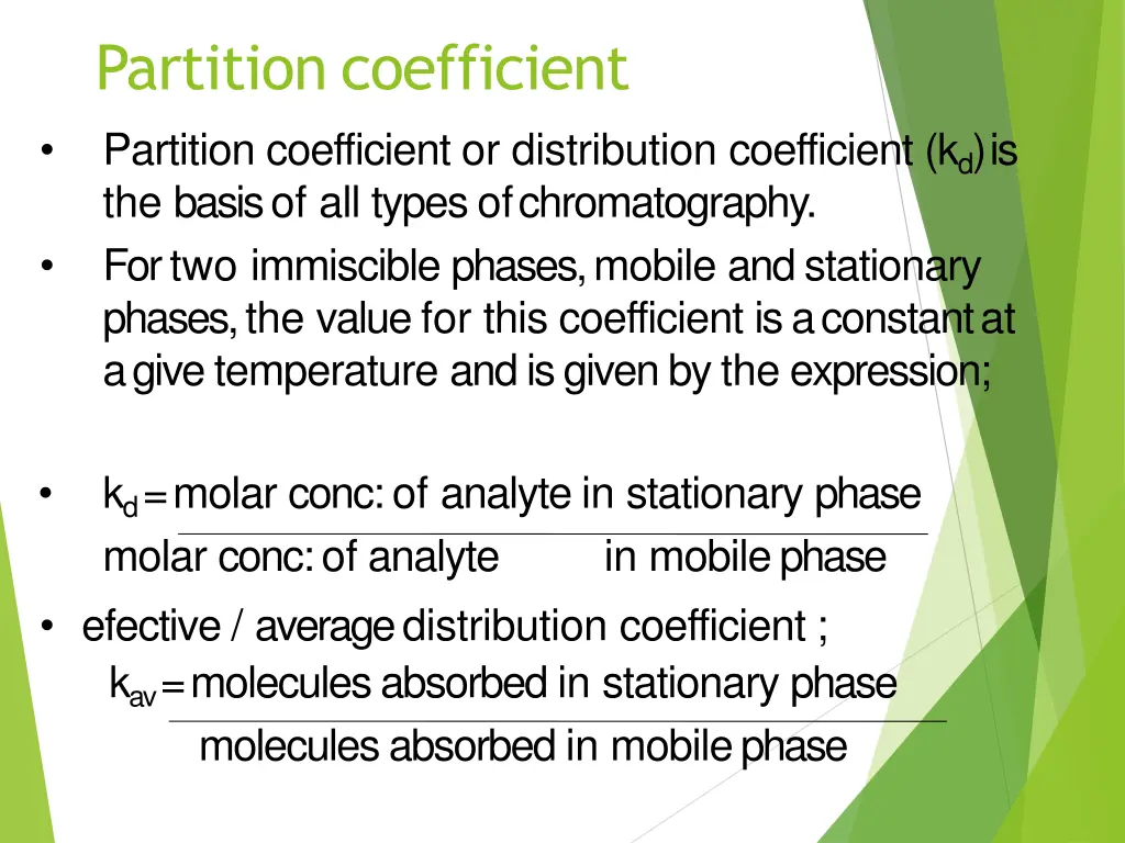 partition coefficient partition coefficient