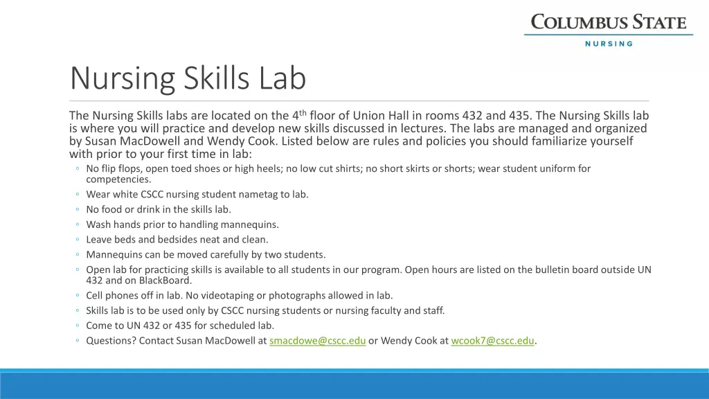 nursing skills lab