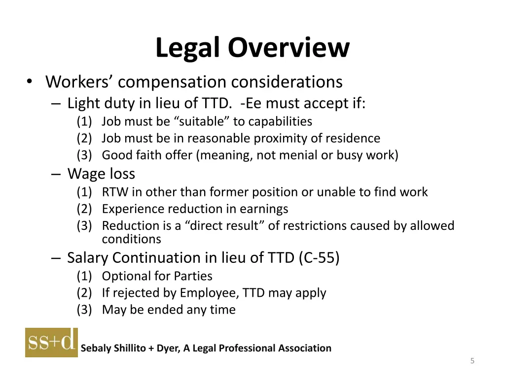 legal overview