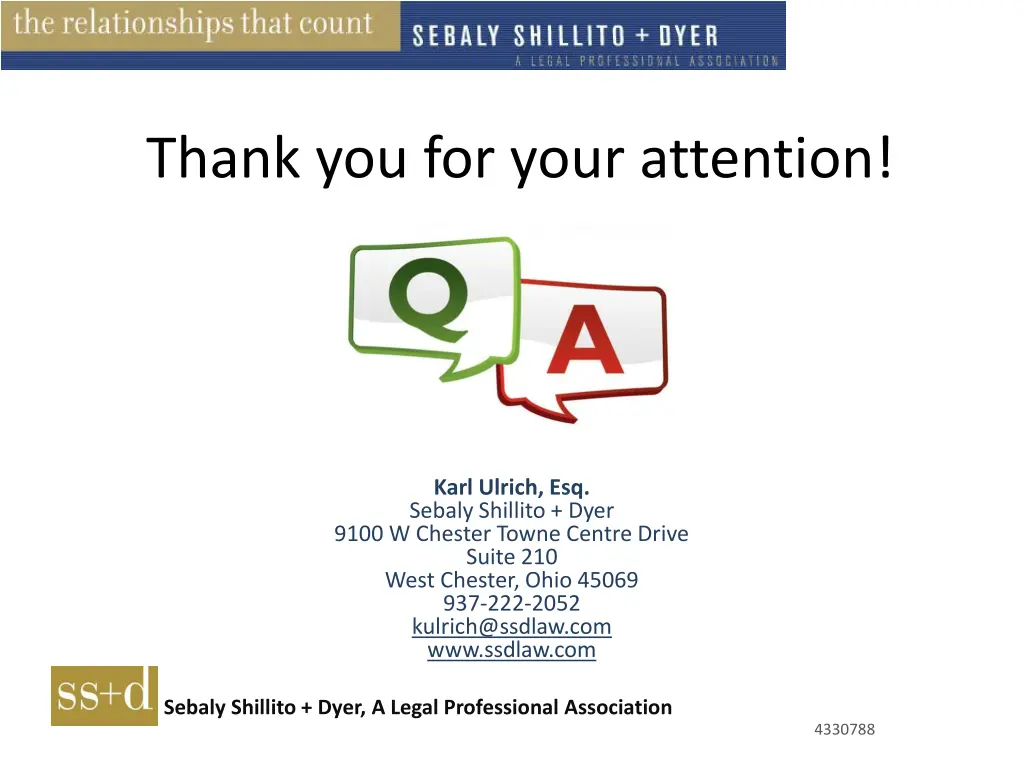 thank you for your attention