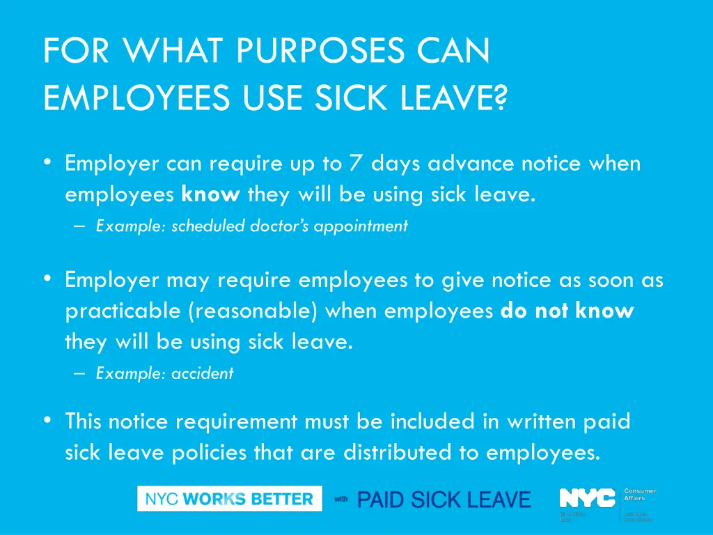 for what purposes can employees use sick leave 2