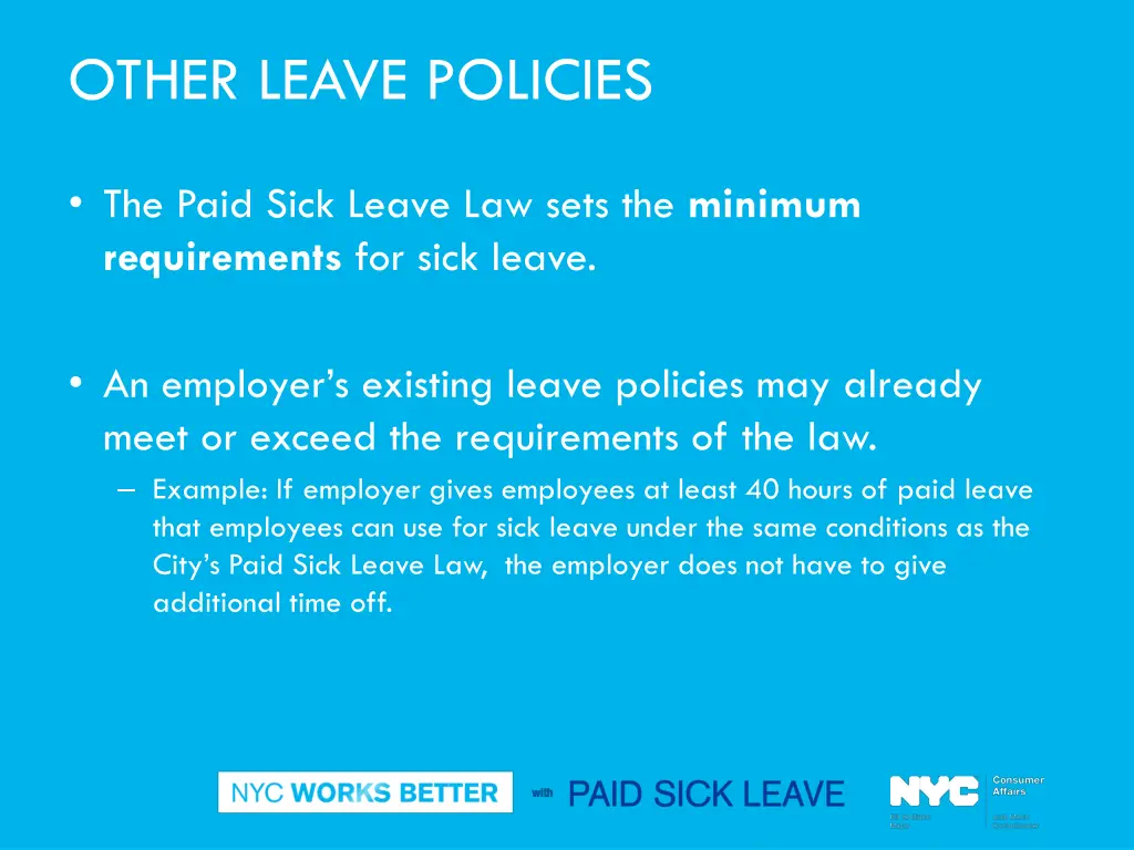other leave policies
