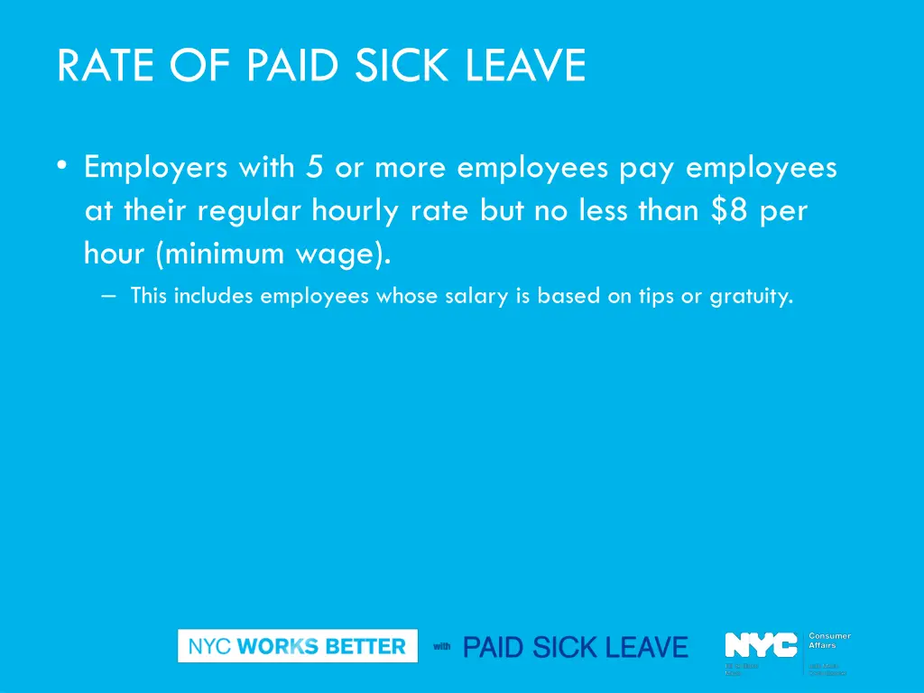 rate of paid sick leave