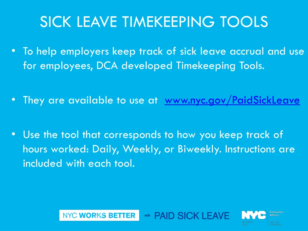 sick leave timekeeping tools