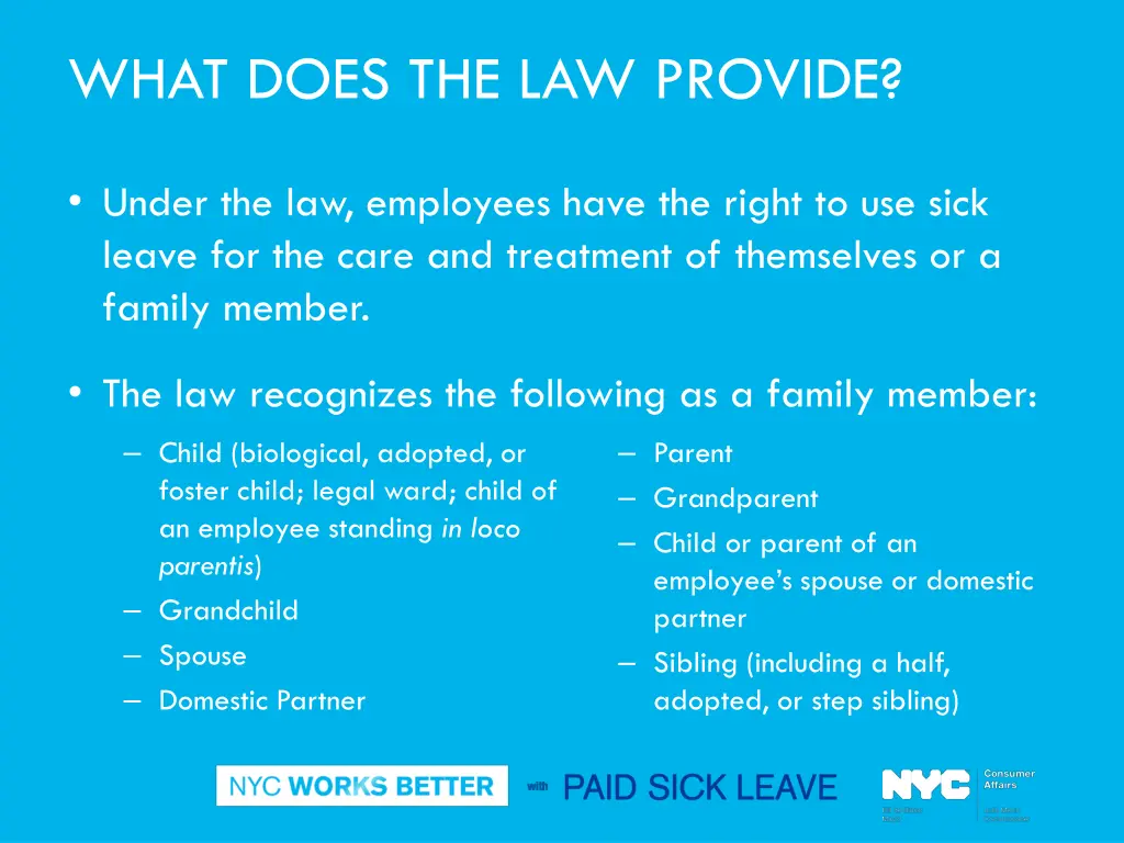what does the law provide