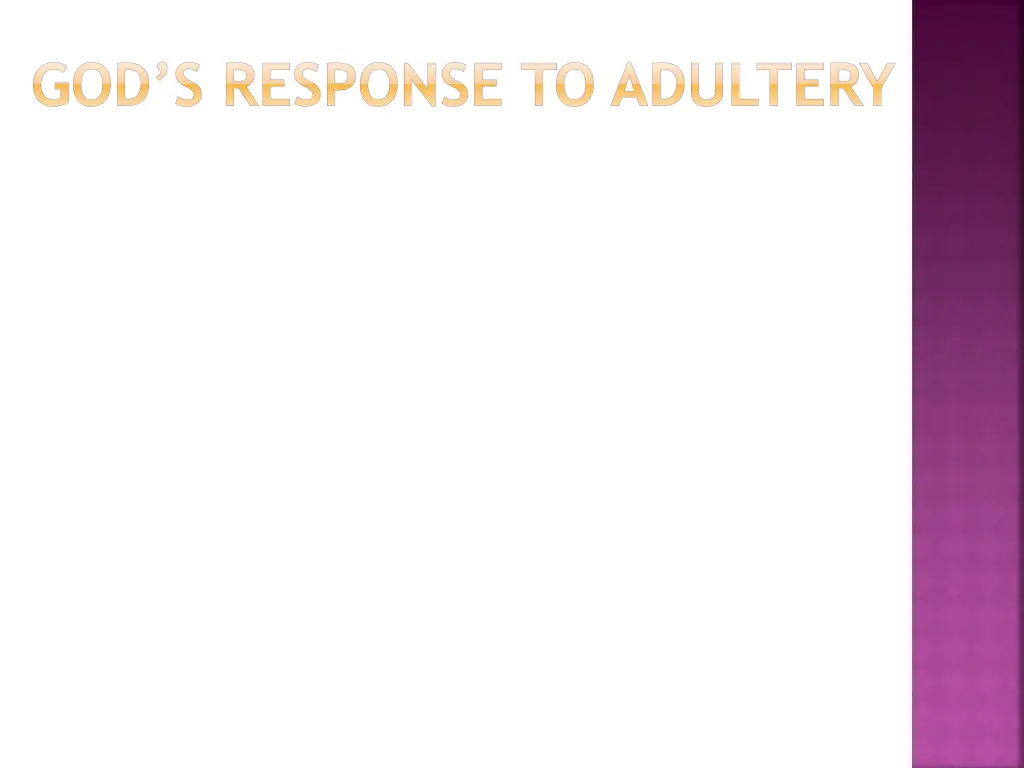 god s response to adultery