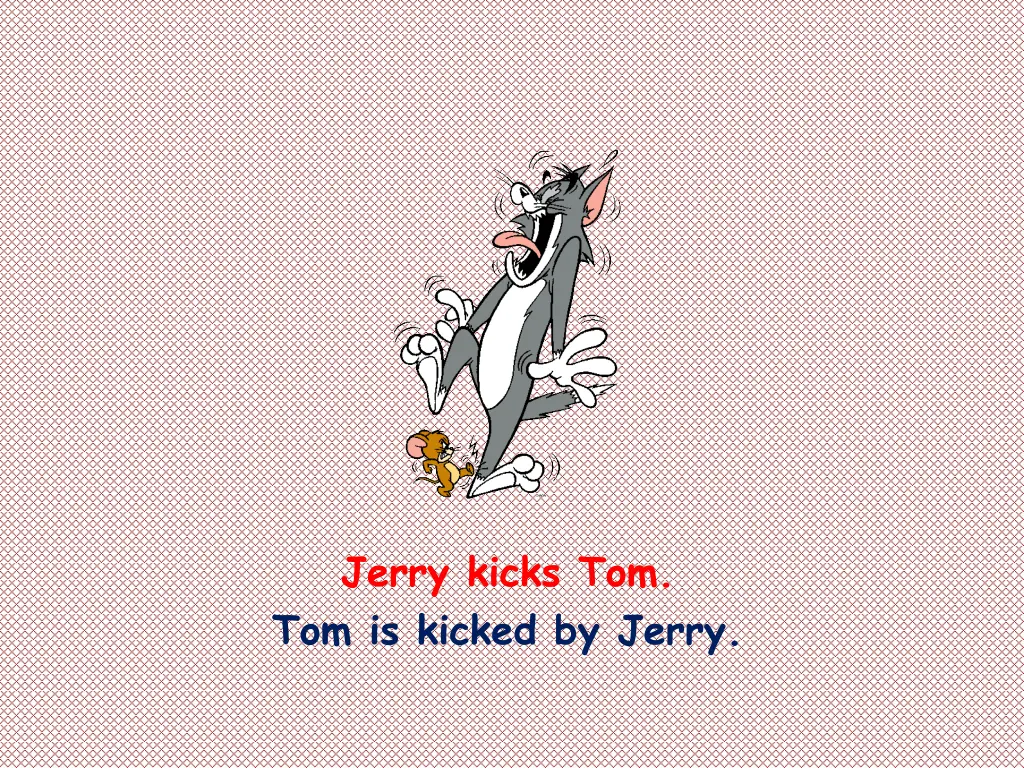 jerry kicks tom tom is kicked by jerry