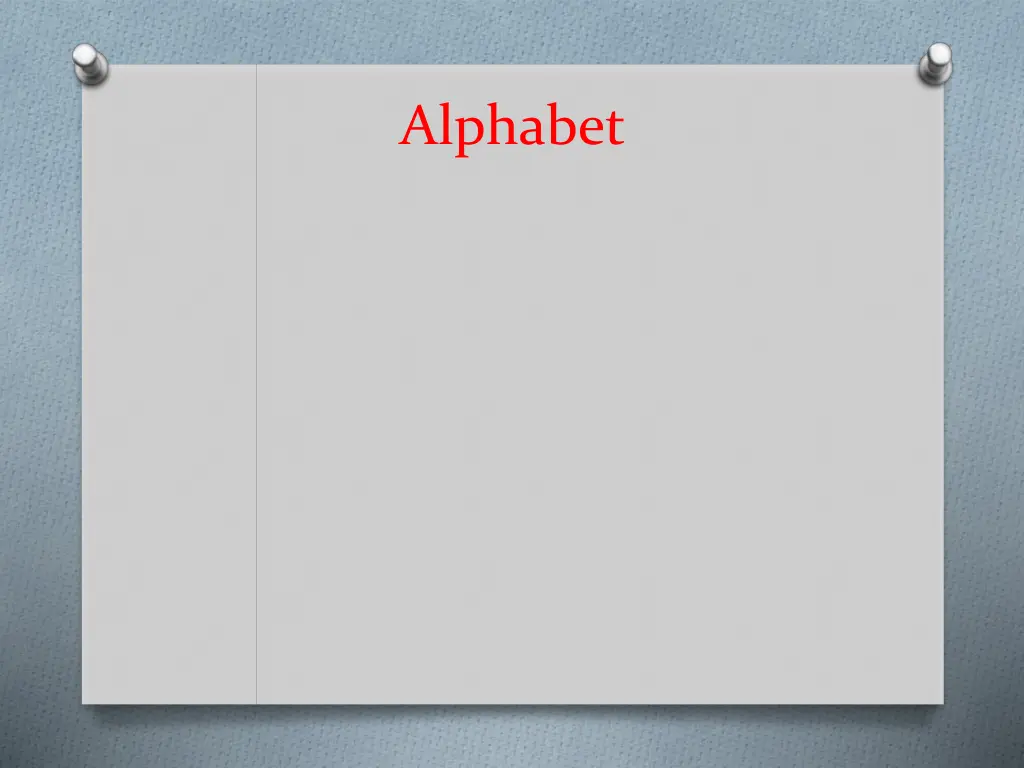 alphabet