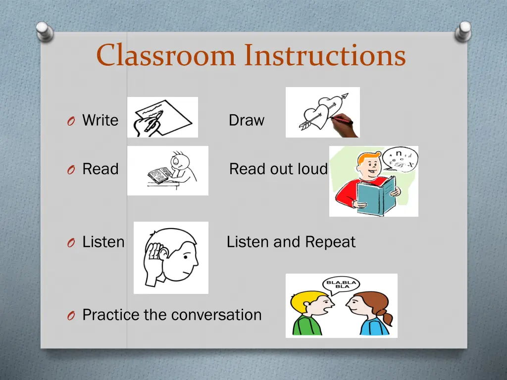 classroom instructions 2