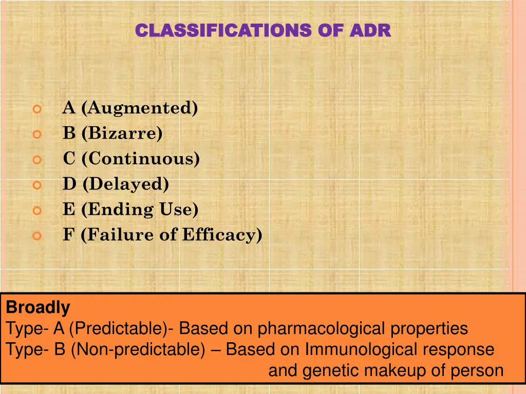classifications of adr classifications of adr
