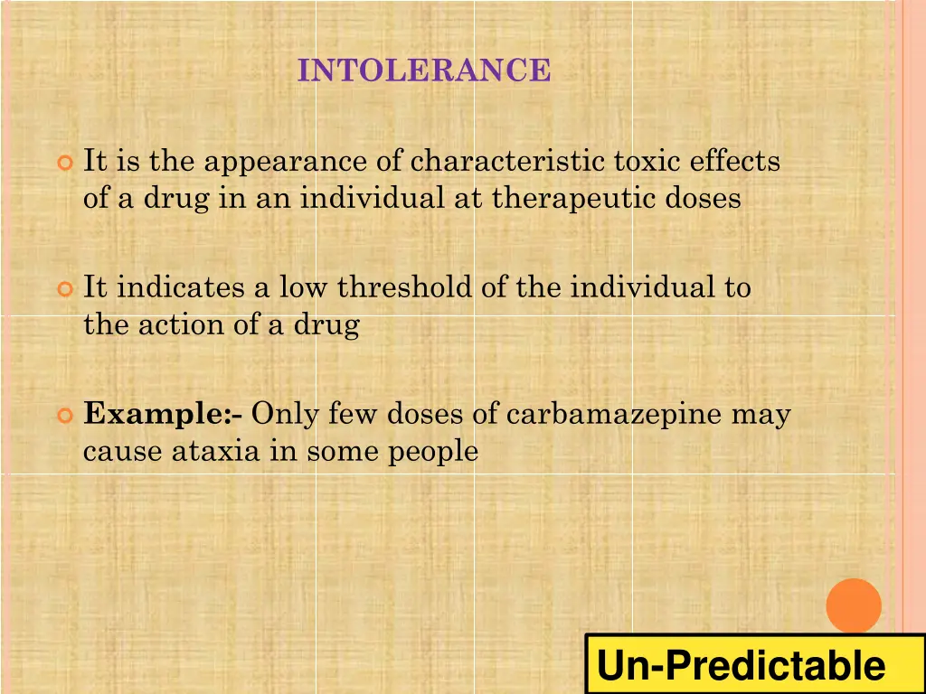 intolerance