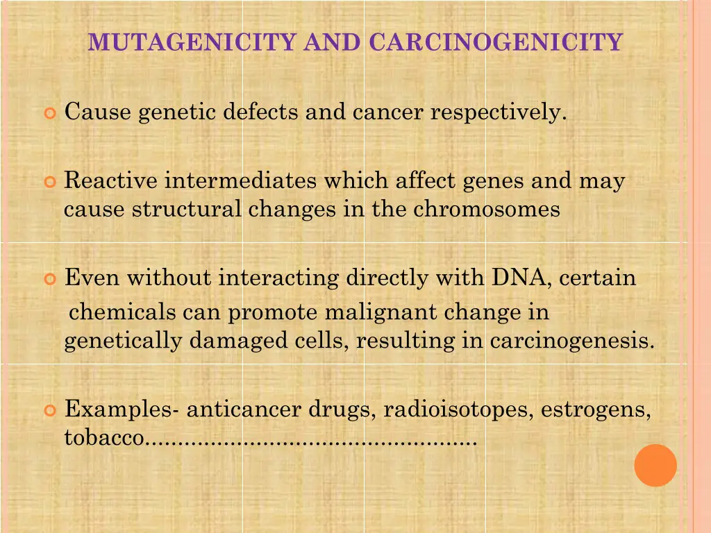 mutagenicity and carcinogenicity