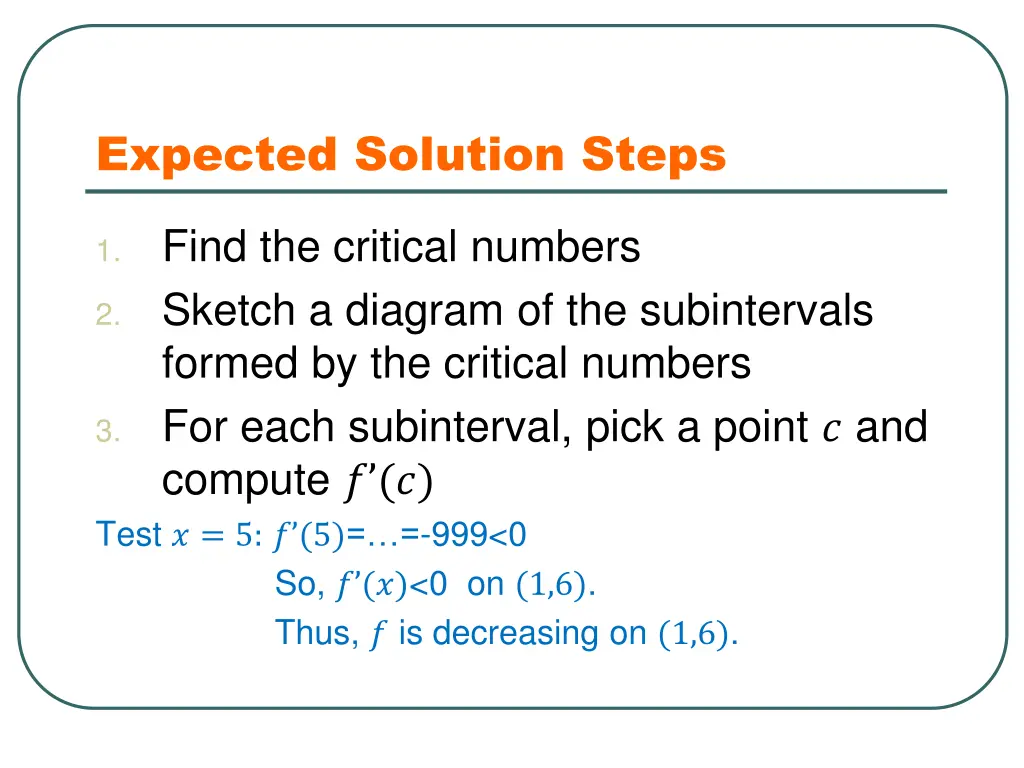 expected solution steps
