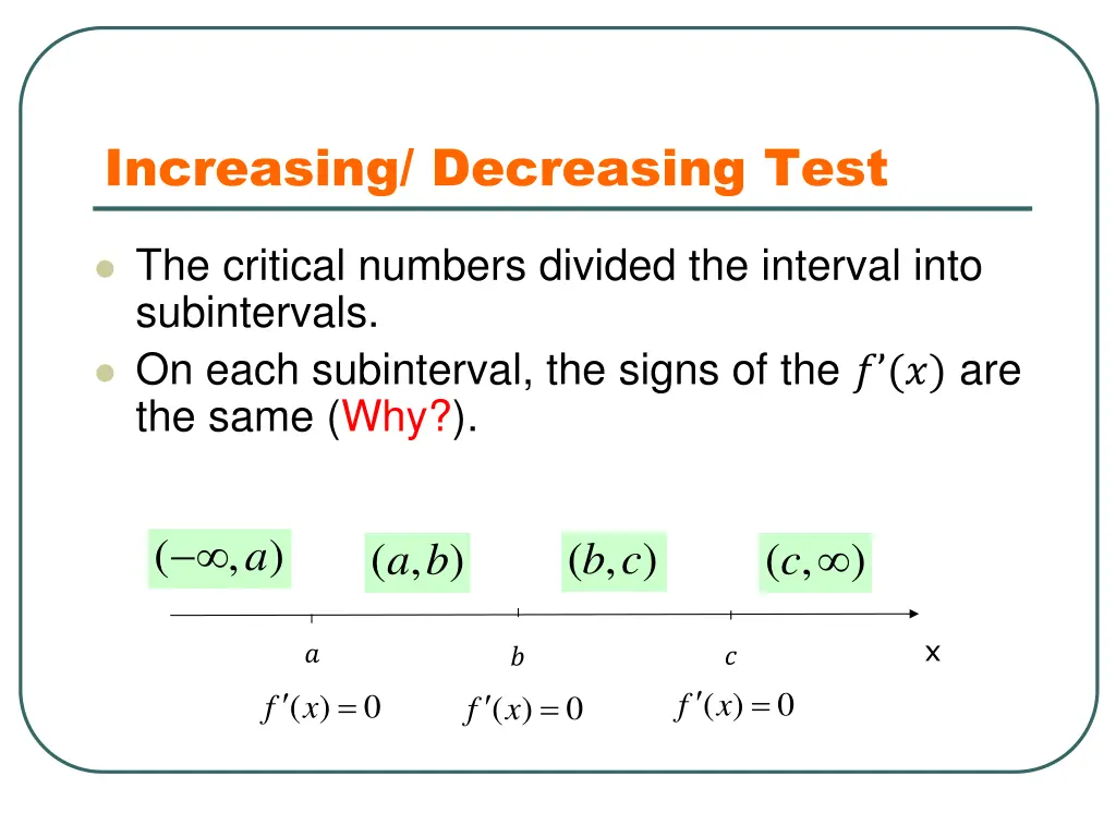 increasing decreasing test 10