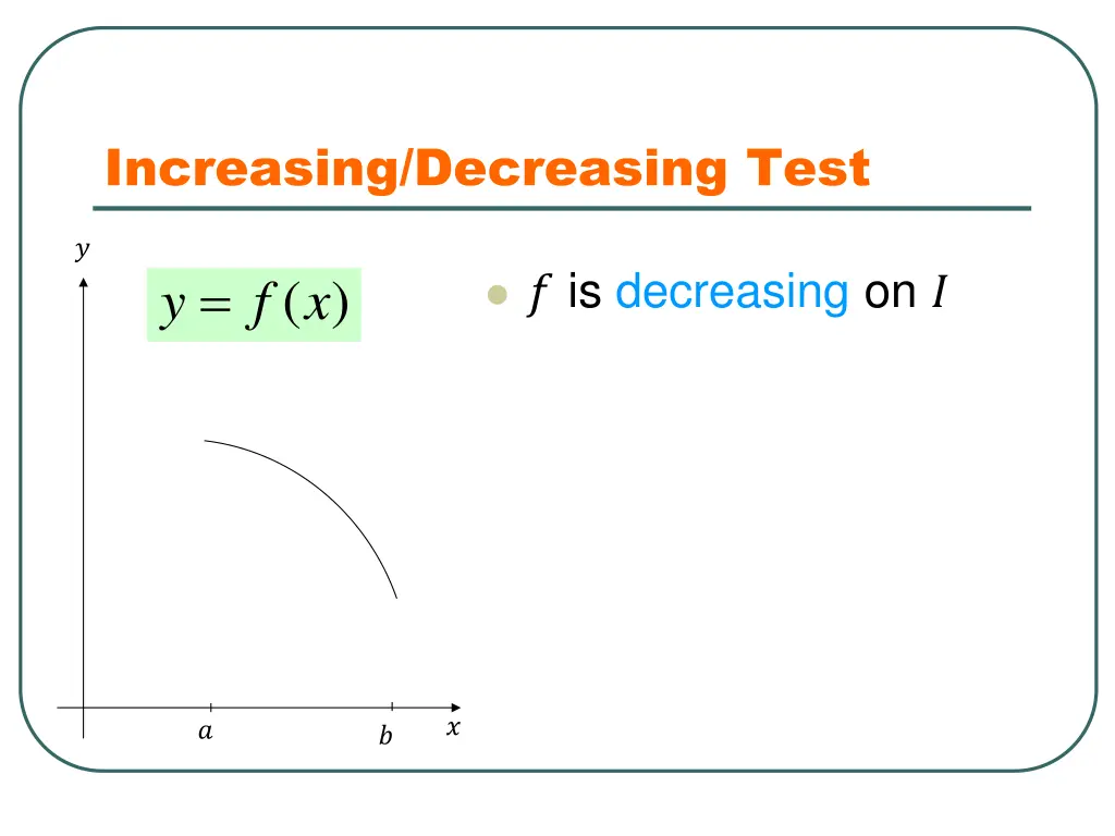 increasing decreasing test 3