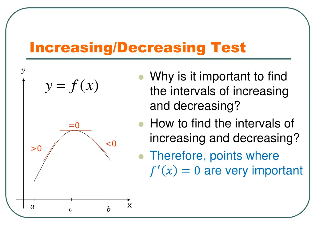 increasing decreasing test 7