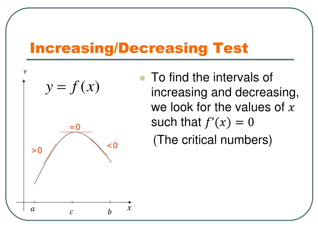 increasing decreasing test 8