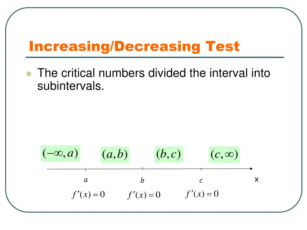 increasing decreasing test 9