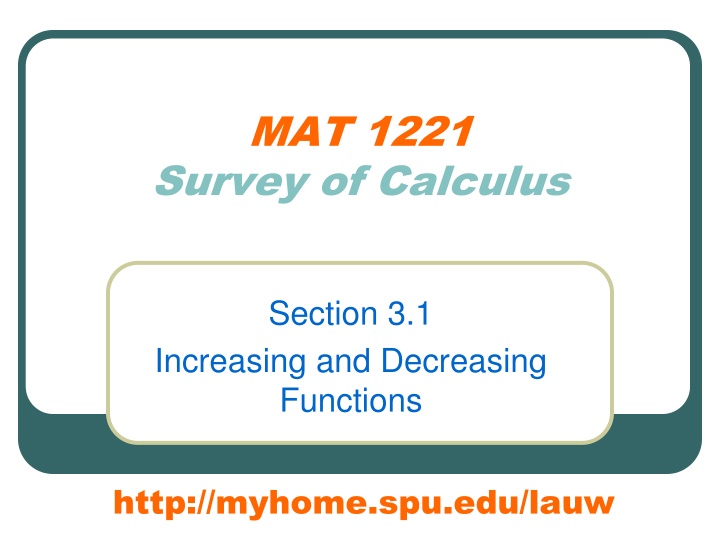 mat 1221 survey of calculus