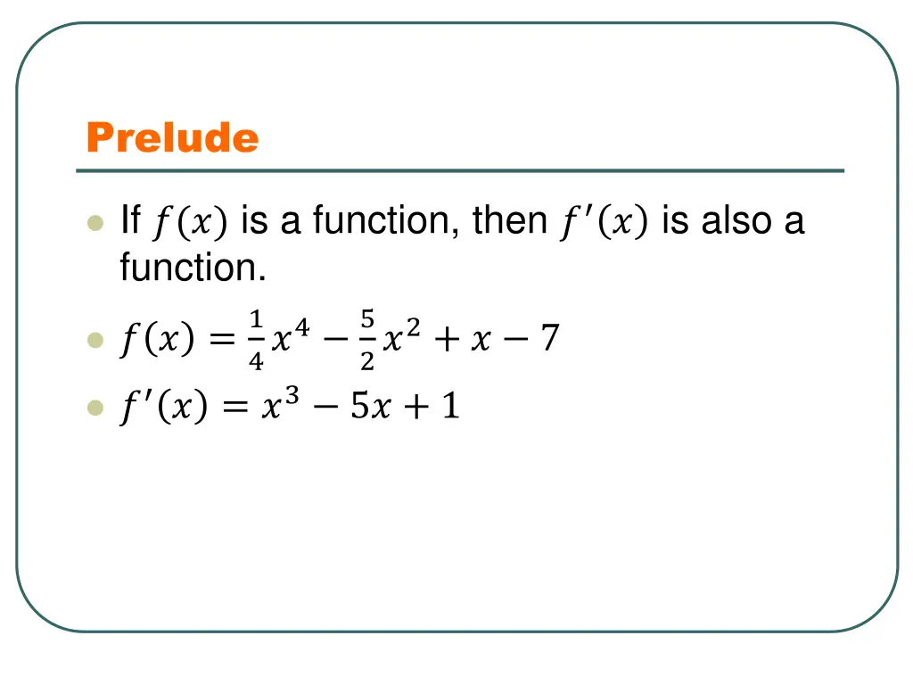 prelude