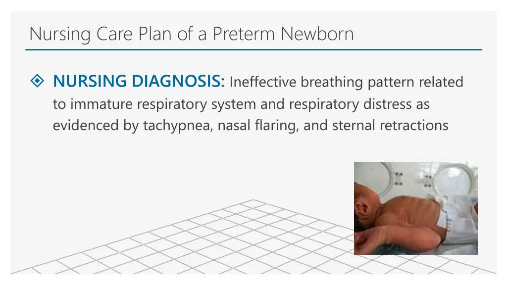 nursing care plan of a preterm newborn