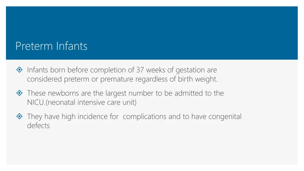 preterm infants