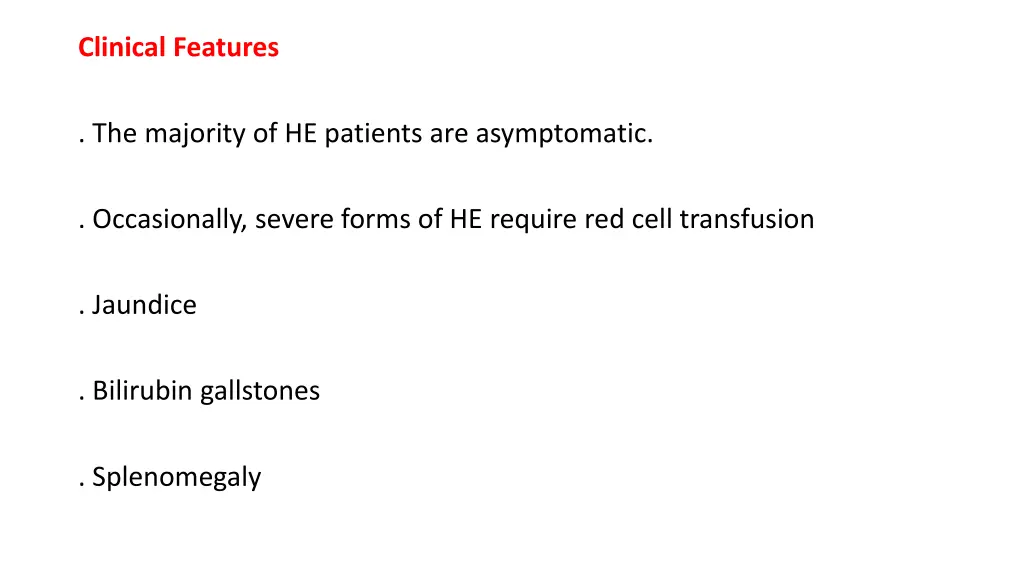 clinical features 1